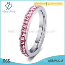 Wholesale crystal silver ring,color engagement rings jewelry